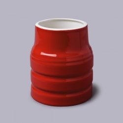 Ceramiczny pojemnik kuchenny - czerwony